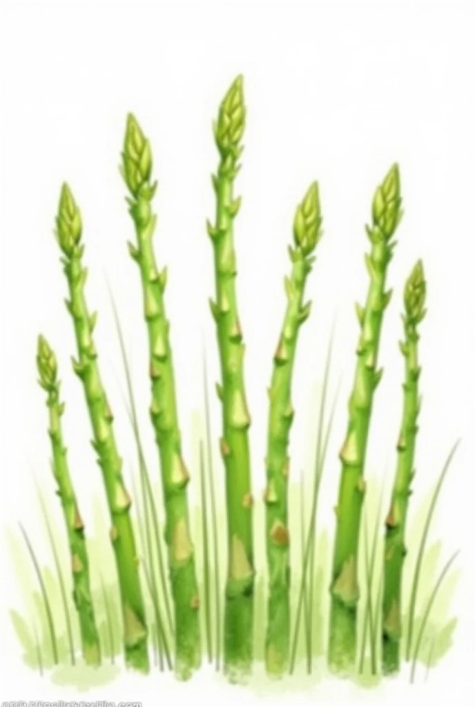 asparagus drawings only vertical edges