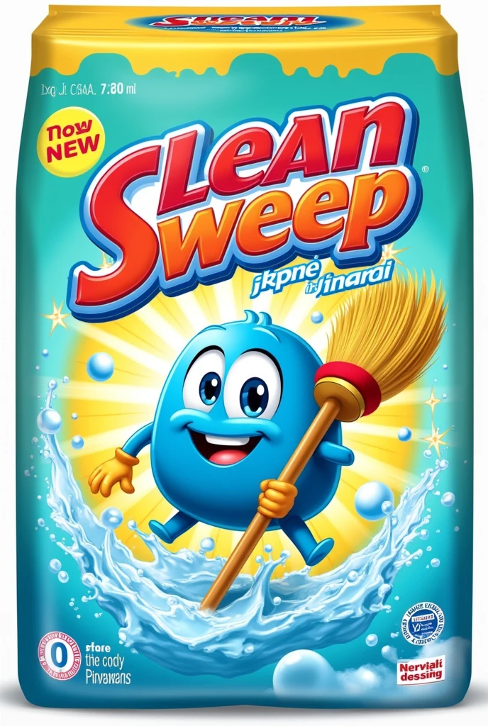 Clean sweep washing powder lable