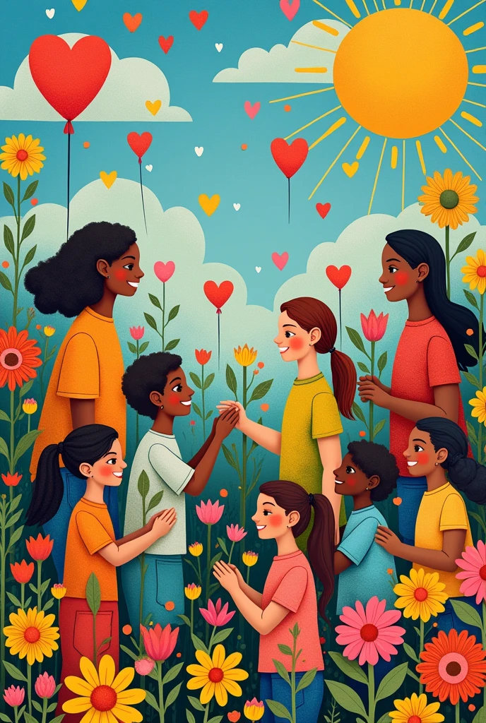 Collage of positive values