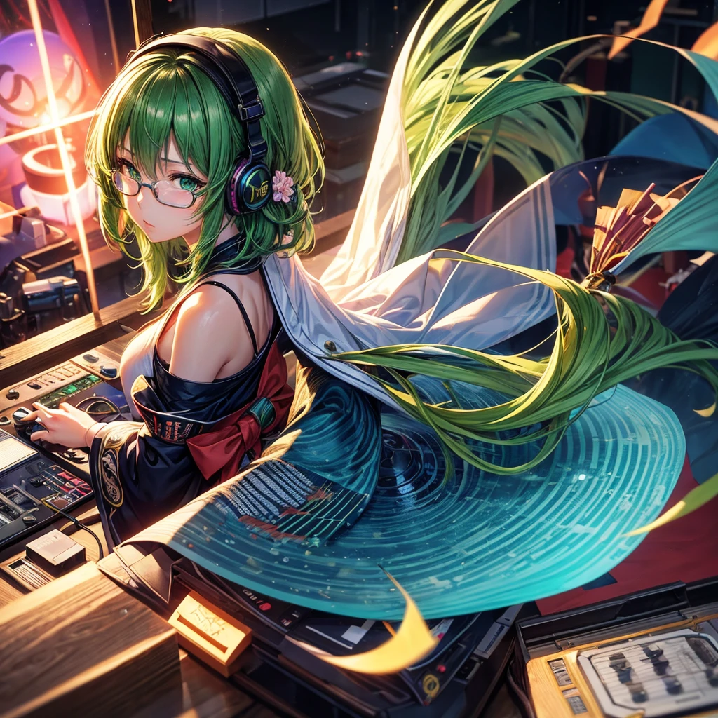Green-Haired Alchemist, With Glasses On His Head Steampunk