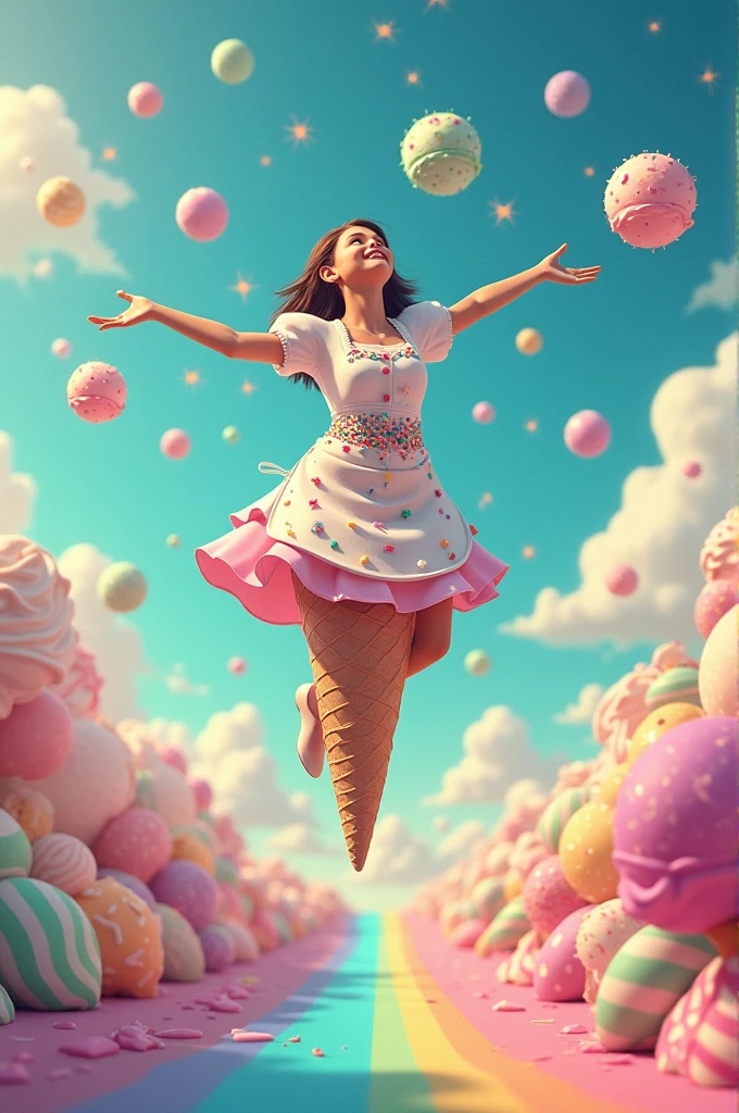 Conceptual scheme between the concept ice cream and other concepts