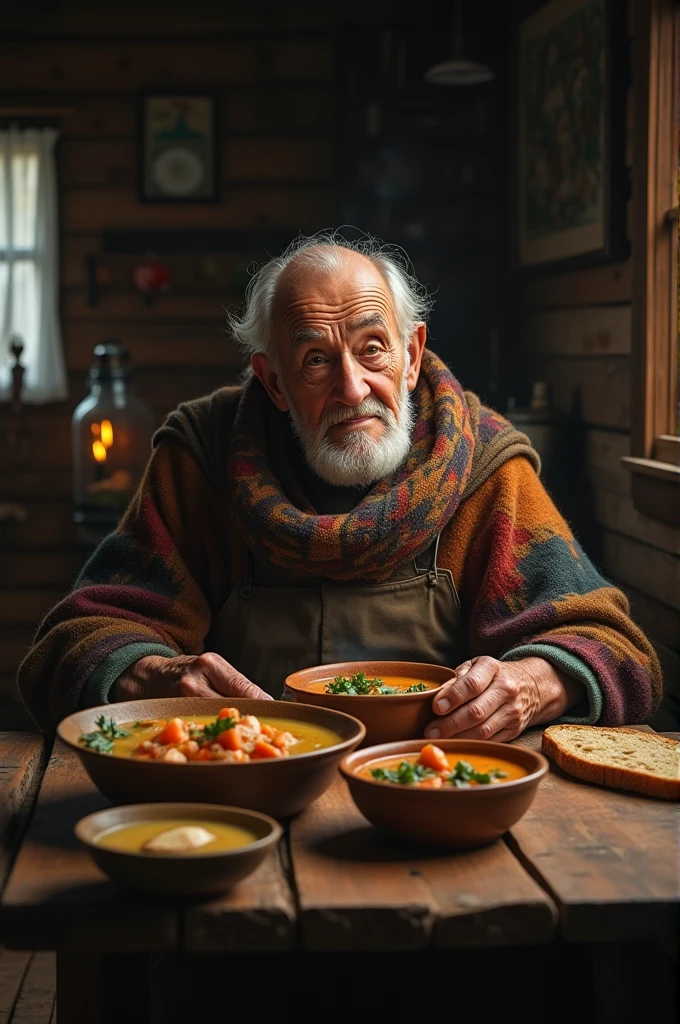 Make There is an old grandfather who is hungry