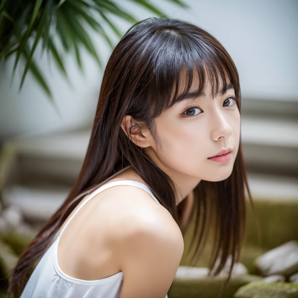 (best quality, masterpiece, realistic,nphotorealistic:1.37), (perfect body), beauty detailed face, beautiful black hair, perfect nose,