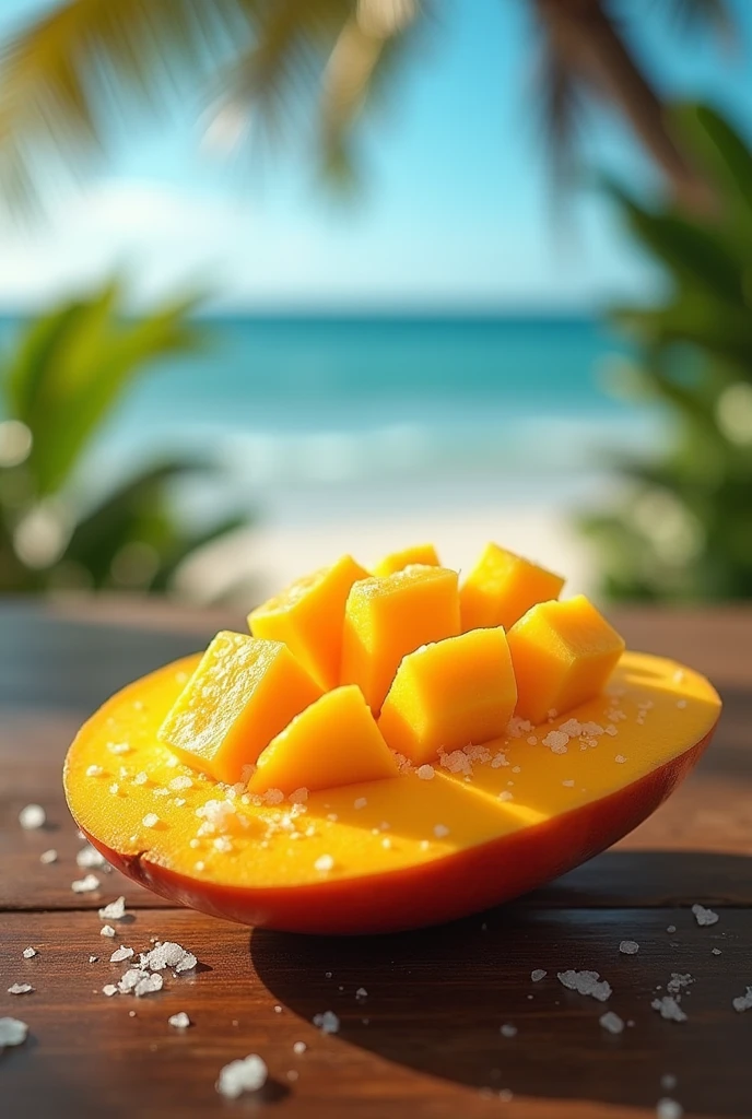 Mango with salt and lemon