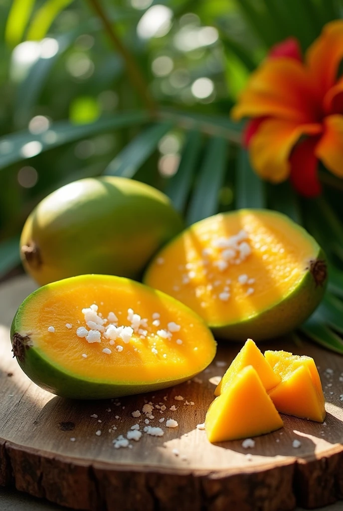 Green mango with salt