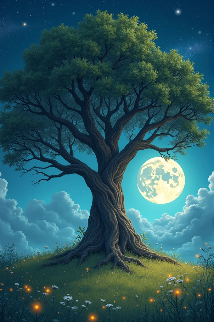 Tree of life and moon
