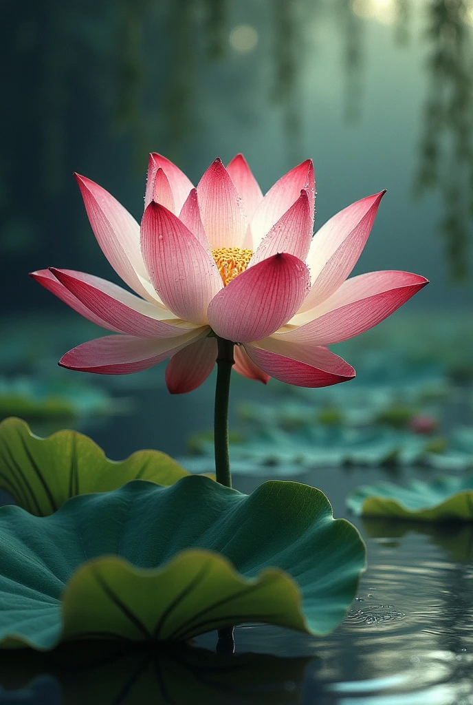 Blood traces on lotus flower
