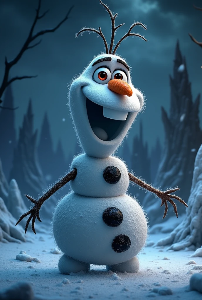 Dark fantansy olaf boneco de neve de Frozen