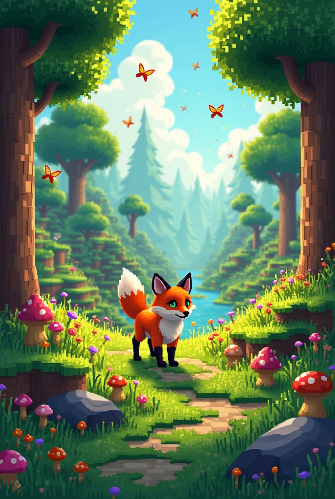 Now make a background based on this in Minecraft