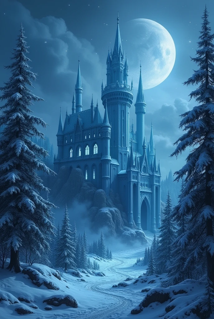 Dark fantasy Elsa's Castle from Frozen
