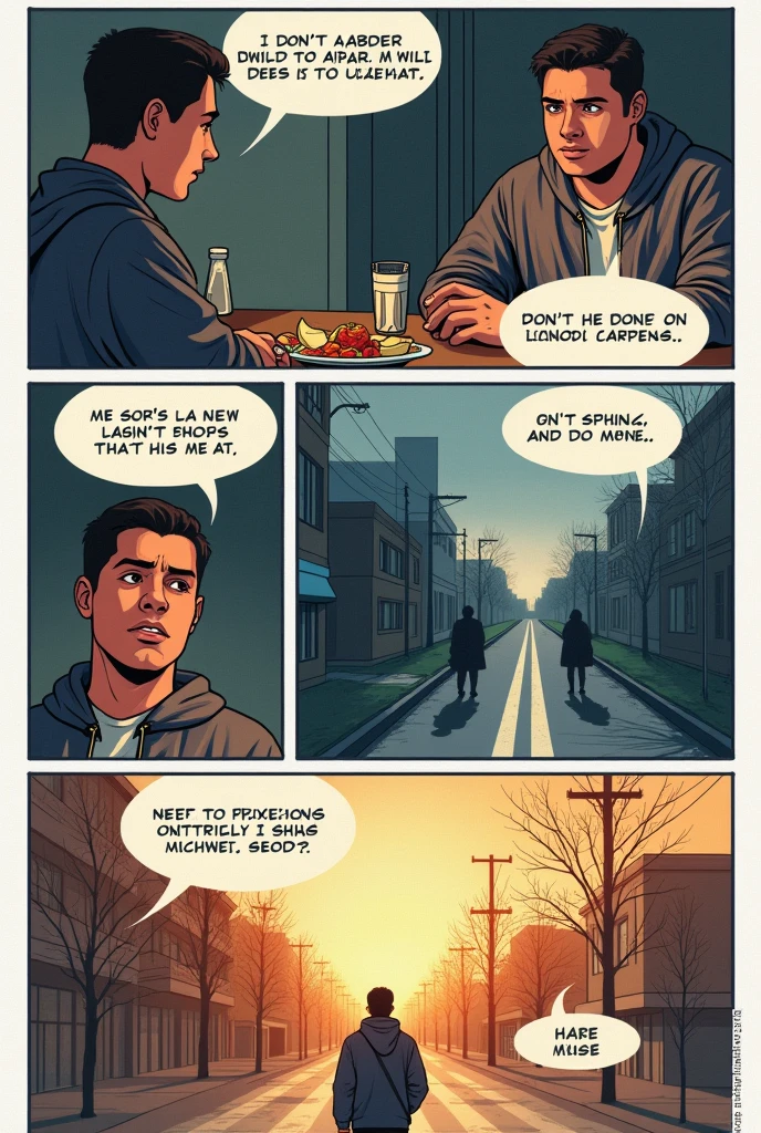 ChatGPT
Iniciar sesión
you said:
crea un comic basado en a young man with obesity que sufre violencia en su casa, on the street and at school and that has 4 vignettes ChatGPT Plus ChatGPT Vignette 1:
(The young man, called Alex, is at home. His mother looks at him with disdain as she throws him a bag of chips., saying: "I don't know why you can't stop eating. Don't you think about what you're doing to yourself??")
Viñeta 2:
(on the street, Alex camina Alone, with his sad look. A group of boys surround him, laughing and calling him "Pig". Alex lowers his head, trying to ignore them.)
Viñeta 3:
(at school, Alex is sitting in the classroom. A classmate plays a cruel joke on him, saying: "Are you sure you're not going to break your desk with that weight??")
Viñeta 4:
(Alex is in his room, Alone, surrounded by papers and books. A look of determination is seen on his face as he begins to write in a notebook.. The last image shows a positive message: “Change starts from within. No estoy Alone.”)
you said:
crea un comic basado en a young man with obesity que sufre violencia por su obesidad en su casa, on the street and at school and that has 4 vignettes ChatGPT Plus ChatGPT Vignette 1:
(IN THE KITCHEN OF YOUR HOME, Alex, a young man with obesity, está comiendo Alone. his father, with an annoyed expression, he tells her: Don't you realize that's why no one wants to be around you?? Your problem is that you don't know how to control yourself..” Alex lowers his head, hurt by words.)
Viñeta 2:
(on the street, Alex is walking while a group of agers look at him and laugh. One of them shouts at him: "Hey, chubby, run faster if you can!” Alex shrugs, visibly affected.)
Viñeta 3:
(at school, Alex is in the cafeteria, trying to eat in peace. A classmate plays a cruel joke on him: “I bet you can't find clothes that fit you well.” Alex locks himself in, without looking up.)
Viñeta 4:
(In his bedroom, Alex is sitting f