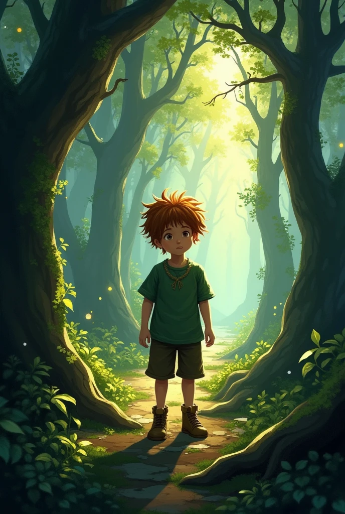 The boy in the forest of shadows