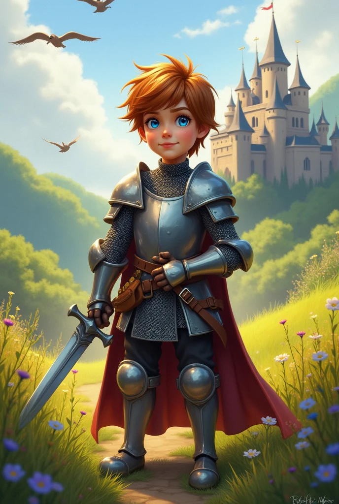 Medieval Age Knight Boy Full Body