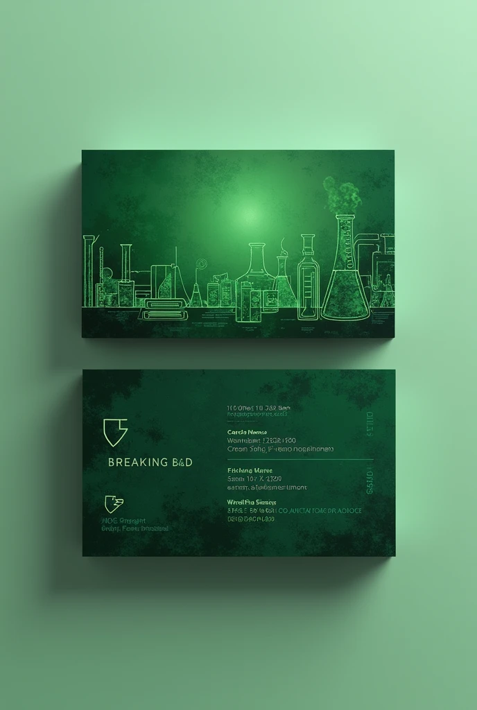 I need a business card as a graphic designer that covers the following concepts: breaking bad, design and programming IMPORTANT: that it is a business card and that it also covers the design and drawing. That is very good., that it is more minimalist with the concept of breaking bad, Remember it's a business card.
This is very good, but add more design. Believe me, there are several options, like the last one, but with different designs that have more to do with programming and Breaking Bad., Please note that this is a business card, Believe me, there are several options like that last one., IT'S JUST ONE MORE COVER CARD AND MORE COVER LETTERS THAT HAS TO DO WITH PROGRAMMING