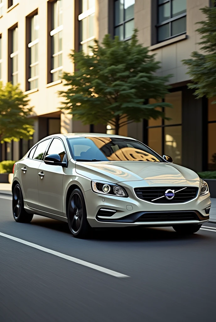 Volvo s60 2011, color nacar, rin black, lateral view