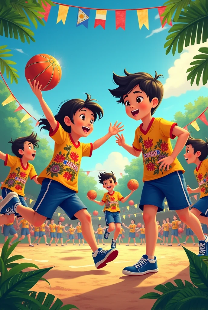 poster art about
intrams, traditions in philippines