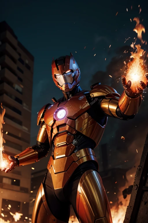 A half-machine man who has fire powers 