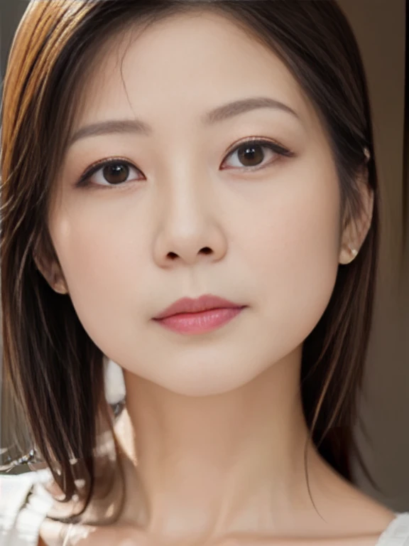masterpiece、1 beautiful girl、Fine brown eyes、Puffy eyes、Highest quality, 超High resolution, (Reality: 1.4), Cinema Lighting、(Japanese)、Asian Beauty、Super Beauty、Beautiful Skin、Slender、(Look at the viewers)、(Surreal)、(High resolution)、(8k)、(Very detailed)、(Beautiful and detailed eyes)、(Ultra-detailed)、 (wallpaper)、Detailed face、Bright lighting、Professional Lighting、