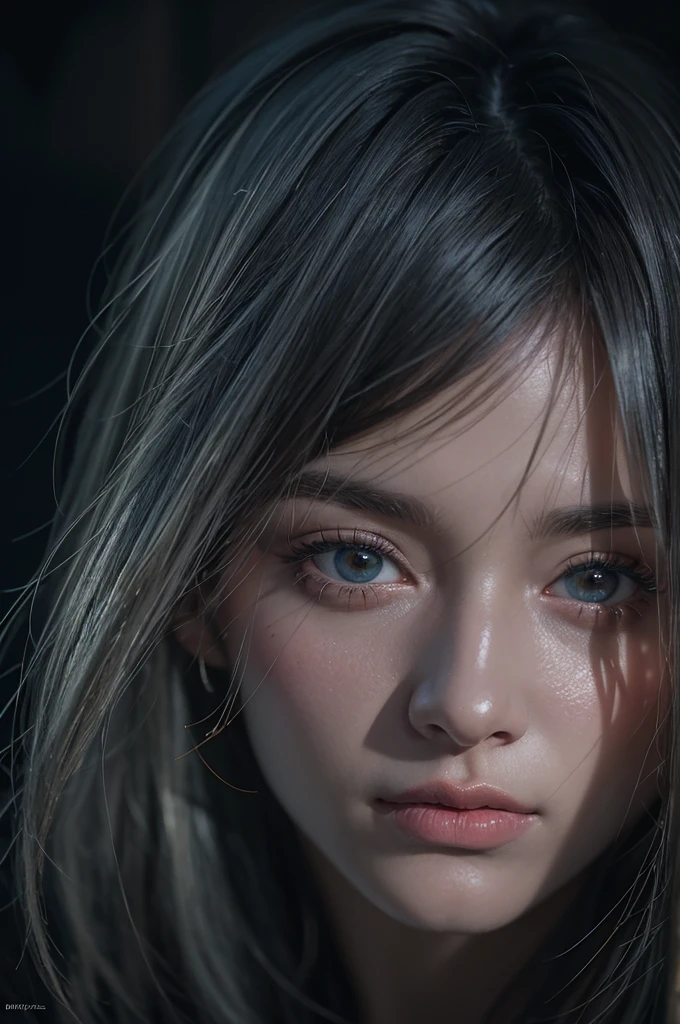 (front focus),(in the dark:1.6),
Hyperrealist portrait of female by david hockney and alphonse mucha,fantasy art, photo realistic, dynamic lighting, artstation, poster, volumetric lighting, very detailed faces, 4 k, award winning,, 1girl, in the dark, deep shadow, low key,cowboy shot,(official clothing:1.4) ,long hair,white hair, .1