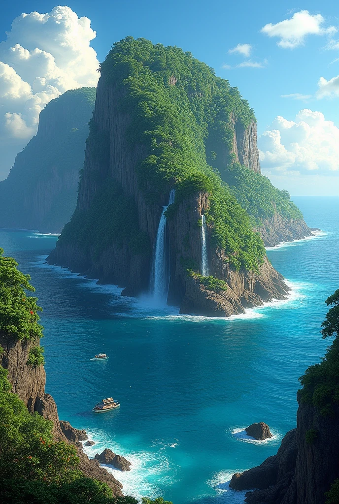 A giant island seen from afar