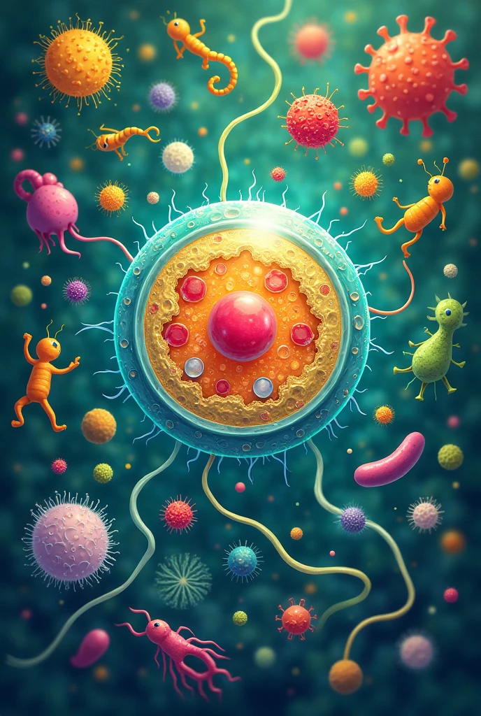 Make a 2D drawing that represents that all organisms are composed of cells.