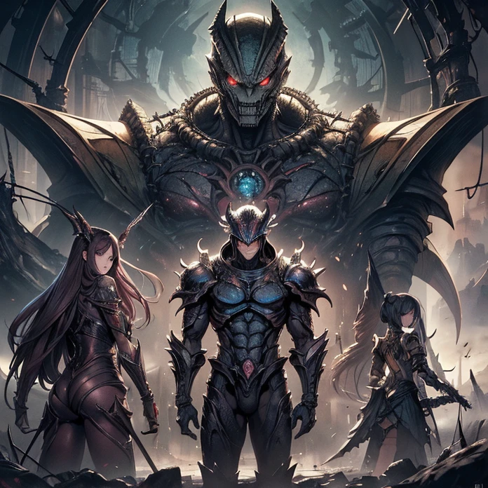 (High Resolution, HD, High Quality), (Super Detailed, High Details), (Masterpiece), (Anime, Anime Style), (Character Design), high fantasy, terror genre)(detailed background)(reptilians)(alien hr giger aesthetic)(multiple views)
{{humanoid evil male crocodile:),lonian place and realm)}}