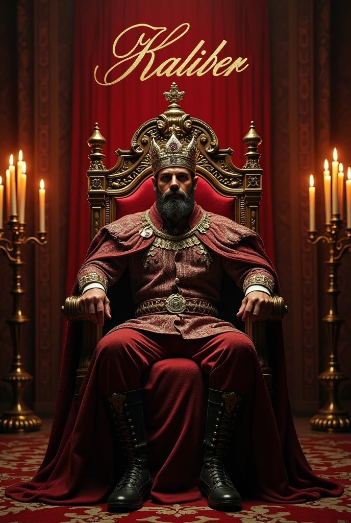 King with word Kaliber underneath