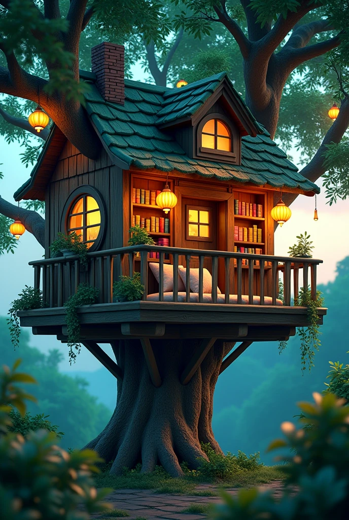 (((masterpiece))), best quality, Highly detailed CG Unity 8k wallpaper, tree house