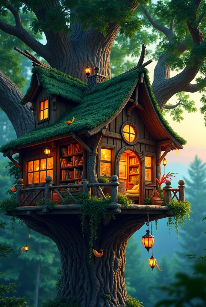 (((masterpiece))), best quality, Highly detailed CG Unity 8k wallpaper, tree house