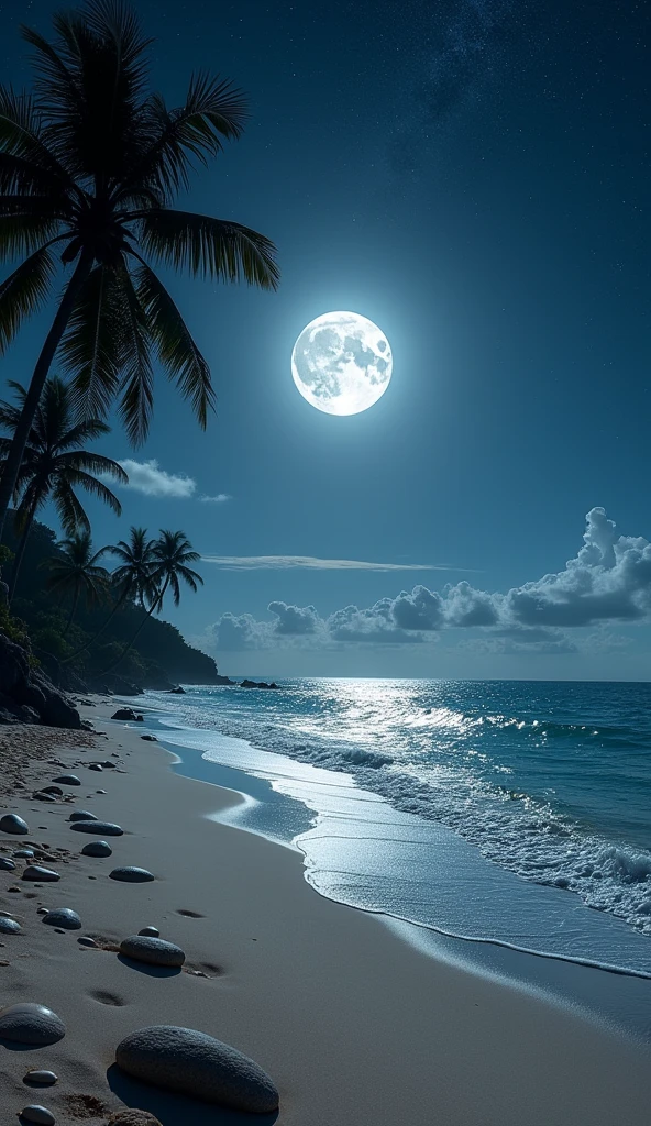 Moon and Beach