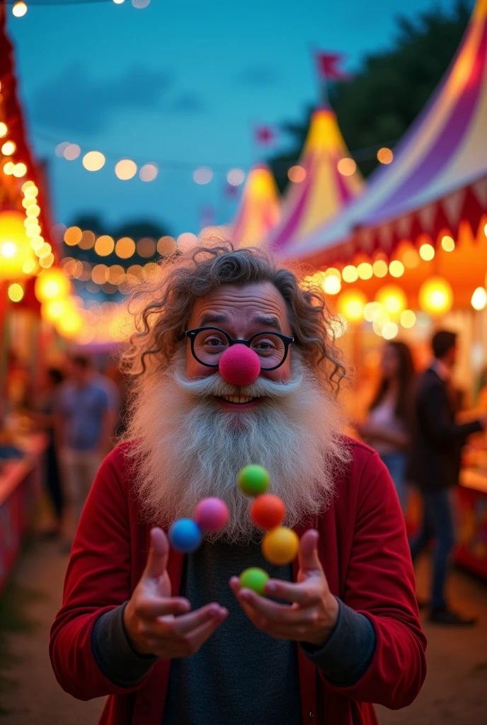Person with glasses and funny beard