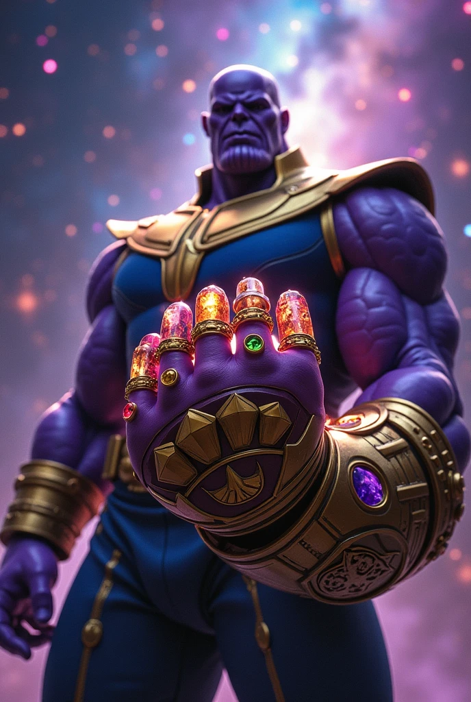 Thanos is sewing clothes