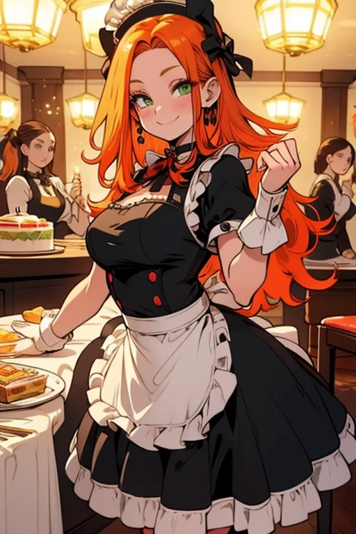 redhead maid in kitchen