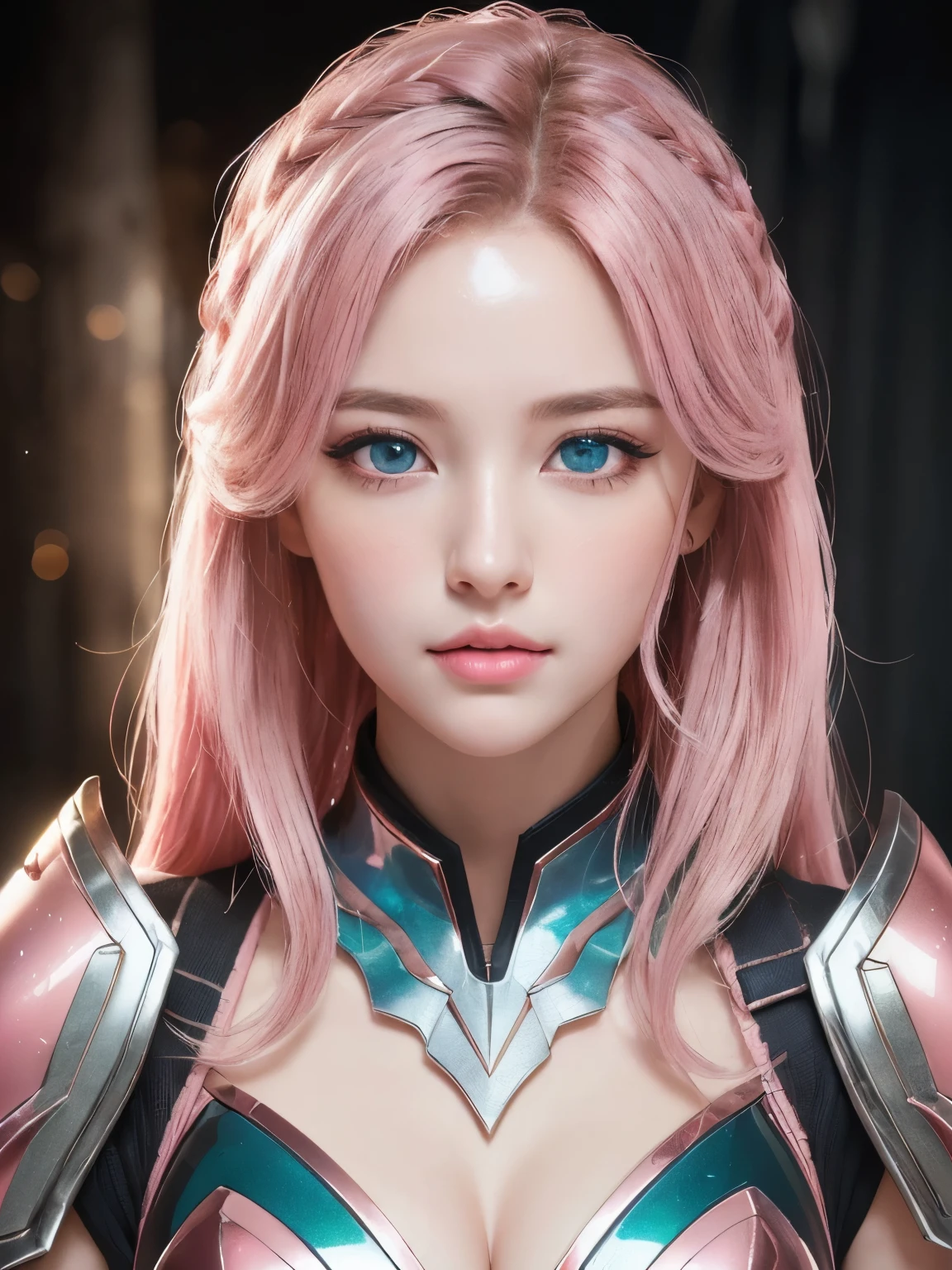 (masterpiece:1.3), (8k, photorealistic, RAW photo, best quality: 1.4), (1girl), beautiful face, (realistic face), (pink hair, long hair:1.3), beautiful hairstyle, realistic eyes, beautiful detailed eyes, (realistic skin), beautiful skin, (sweater), absurdres, attractive, ultra high res, ultra realistic, highly detailed, golden ratio(ultra realistic,32k,RAW photo:1.1),(high detailed skin:1.1), 8k uhd, dslr, high quality, film grain, (makeup, mascara:1.1), lips,(thick\lips\), (shiny glossy translucent clothing:1.1), 1 girl, Balanced Eyes, Andromeda Shun, pink armor, Chest, Red hair, pink helmet, Blue eyes,official art, extremely detailed, incredibly absurdres, looking at the audience, elegant attire, gentle expression, subtle blush, warm skin tones, ethereal lighting, soft shadows, a sharp nose, white skin, and a soft face, (best quality, highres:1.2), 1girl, beautiful detailed eyes, beautiful detailed lips, extremely detailed eyes and face, long eyelashes, medium, HDR, studio lighting, sharp focus, blmpony, aqua hair ribbon:1.3, braided ponytail, pink shirt, belt, scarf, pink skirt under , clothes writing, brown gloves,, medium breast, (looking at viewer, sitting, crossed legs:1.1), (radiant:1.1),dark theme, dragon's breath grotto, billowing dragon breath, hidden treasure, cavernous sanctuary,physically-based rendering, extreme detail description,perfect shape, facing viewer, sweaty, gorgeous, appearing in full frame, ung girls, good-looking, Beautiful fair skin and luster, Beautiful eyes are big and bright, Small mouth and thin lips, Goodness of style and slenderneseautiful medium breast:1.5), beautiful girl illuminated by seven colors of light, Irridescent color, show nipples, medium breasts, show vagina, spread legs, soft lighting body.