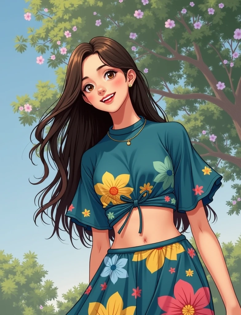 18 year old girl with dark brown hair
