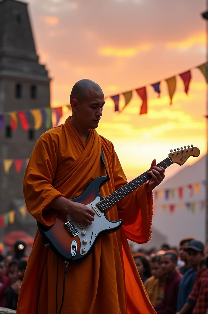 Monk plays rock music