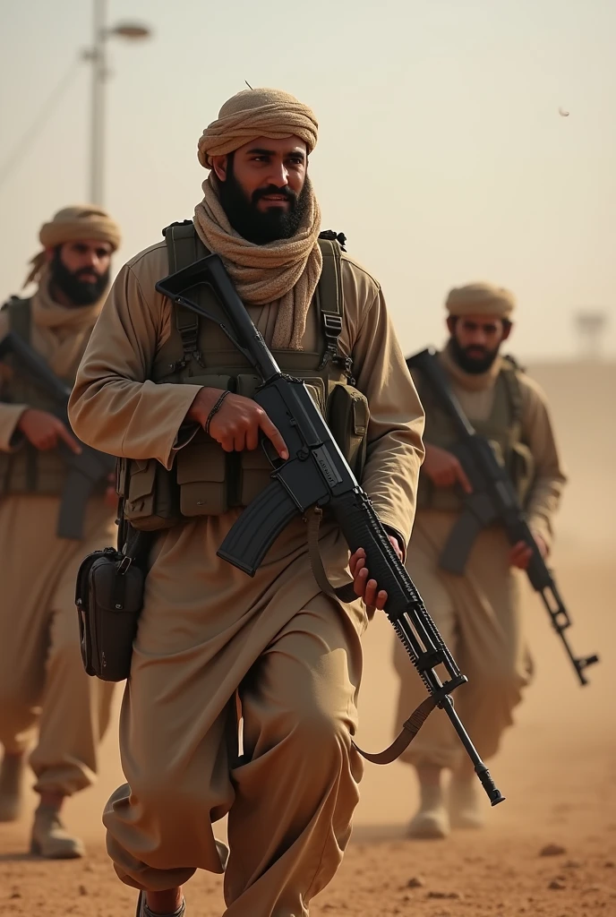 Arabs with AK 47 and RPG weapons and killing people