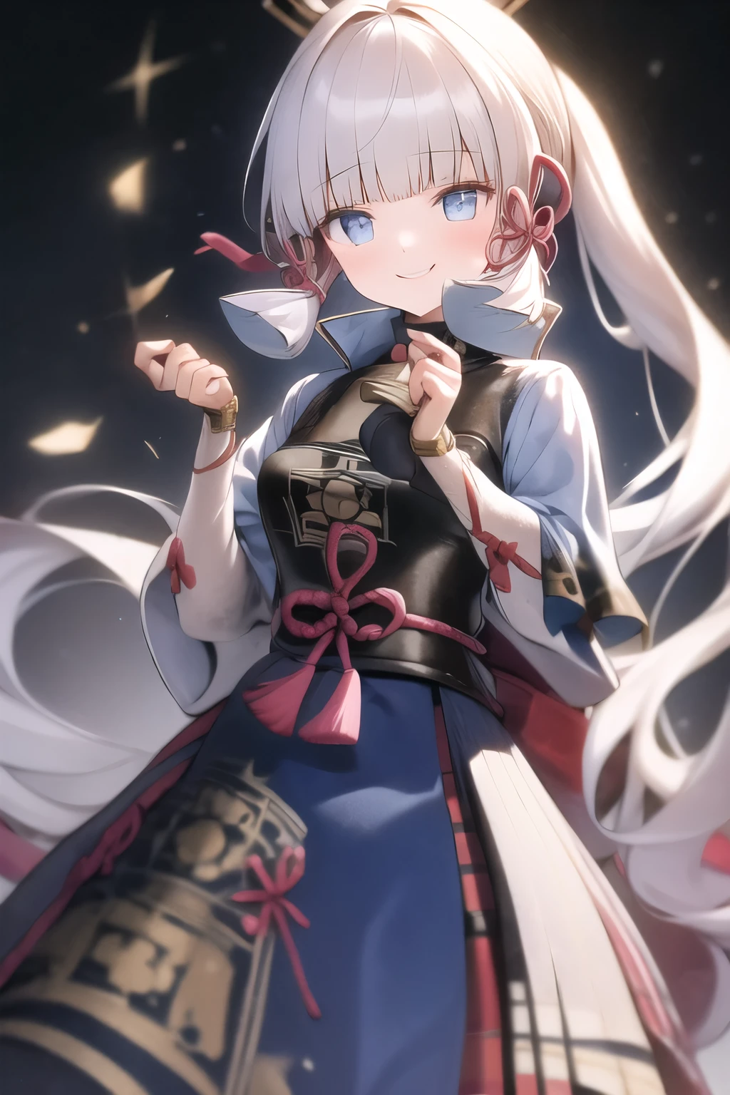 masterpiece, highres, best quality, 1girl solo, kamisato_ayaka, smile, kimono