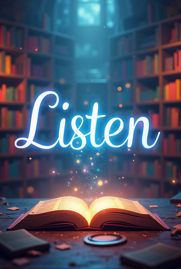 I listen to book cover for youtube. Join the two words in the image, withouth People