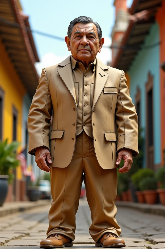 Ecuadorian President Daniel Noboa made of folded cardboard