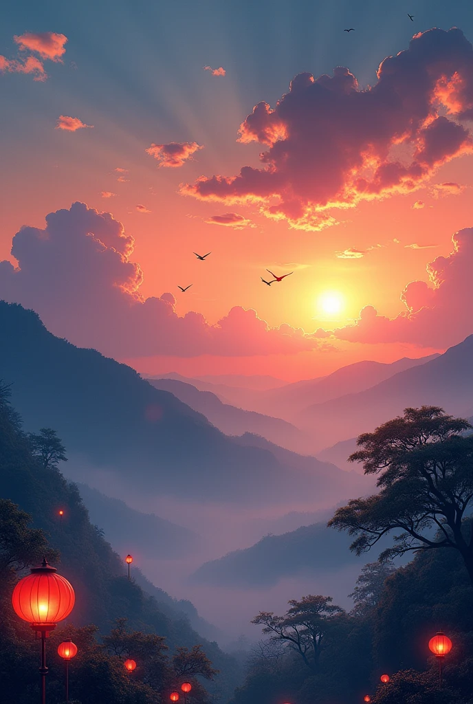 Chinese style sky