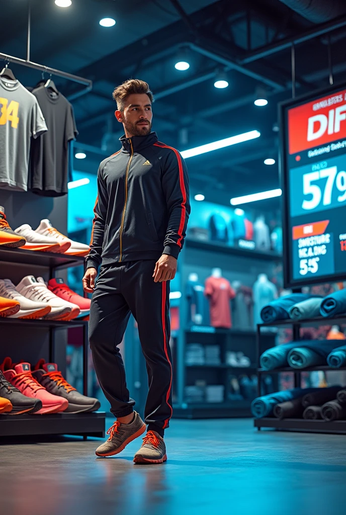 Image for a sportswear store add sports items 