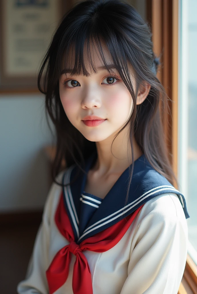 Tourist Office,Very beautiful Japanese girl、Detailed Images、nature、natural、Highest Resolution、Actress face、From the groin up、fine