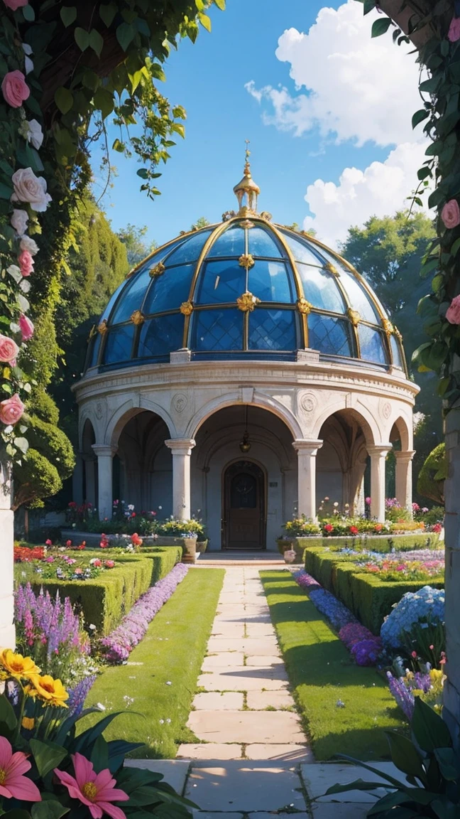 fund, fancy, Fantastic, fancy, flowers garden, Dome, don&#39;t draw people