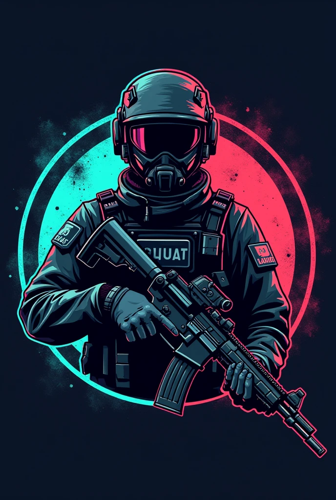 Create an airsoft team logo that has a SWAT team theme but for Deaf people 