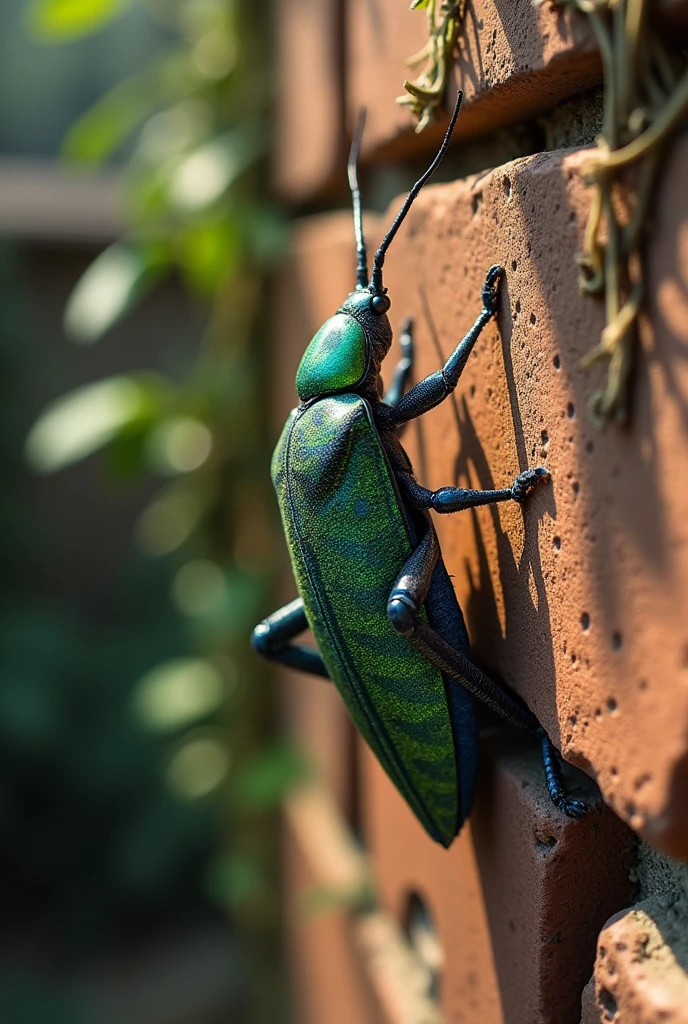 Pincher with reptilian legs walking on the wall