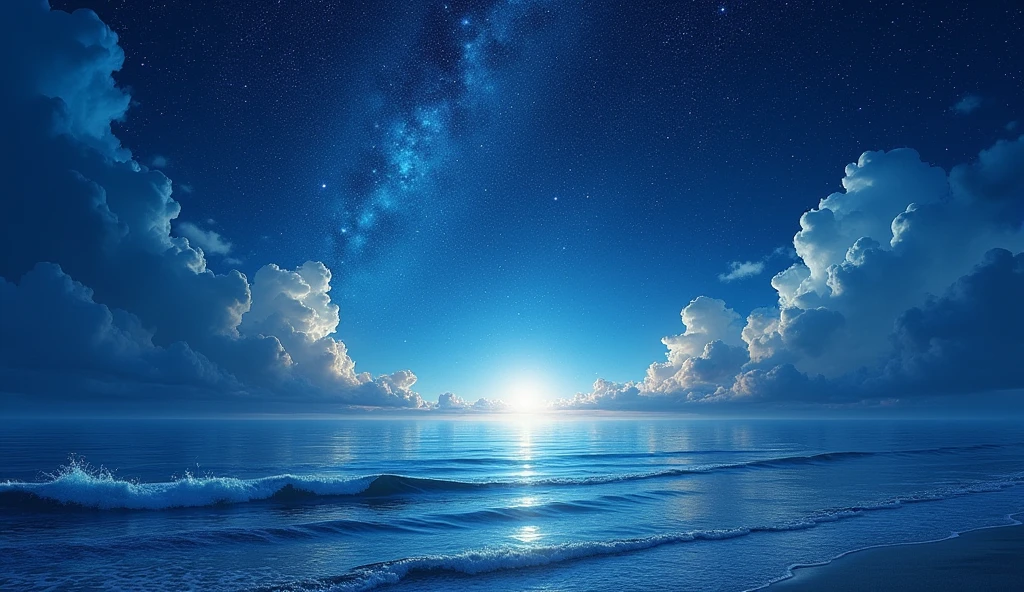 星のOcean, Fantastic、Night Sky、Star of the sky、Shine、Ocean、Star Reflection、Silence、Deep Blue、mysterious