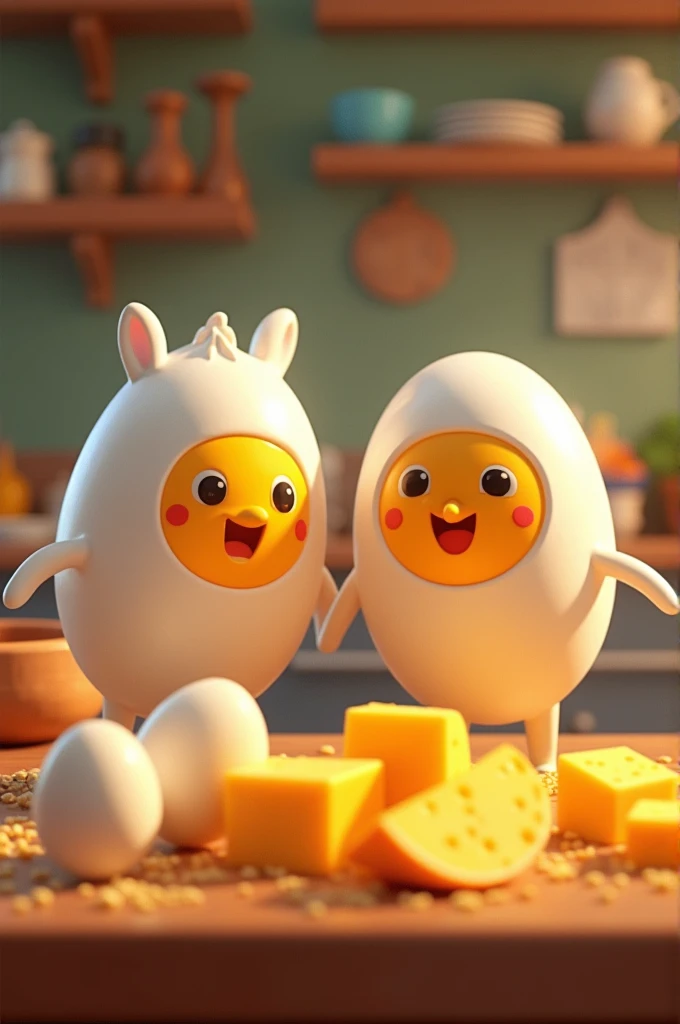 milk, eggs, queso, Soya, quinoa and kiwicha animated