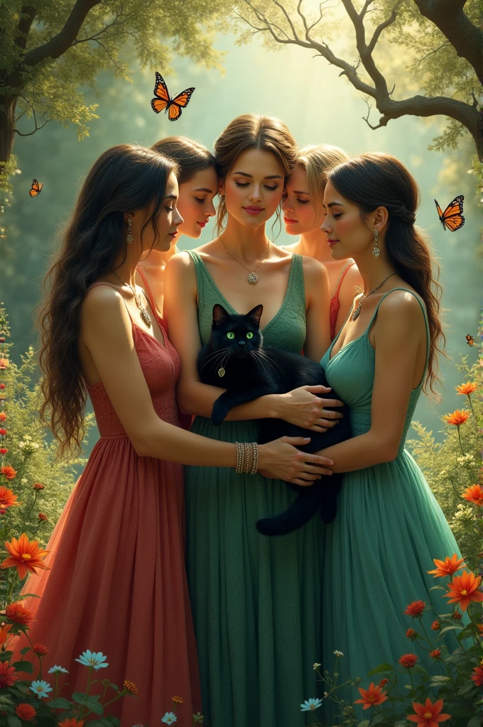 ５０Generation of women。mysterious。Holding a cat。Butterflies are my spirit animal