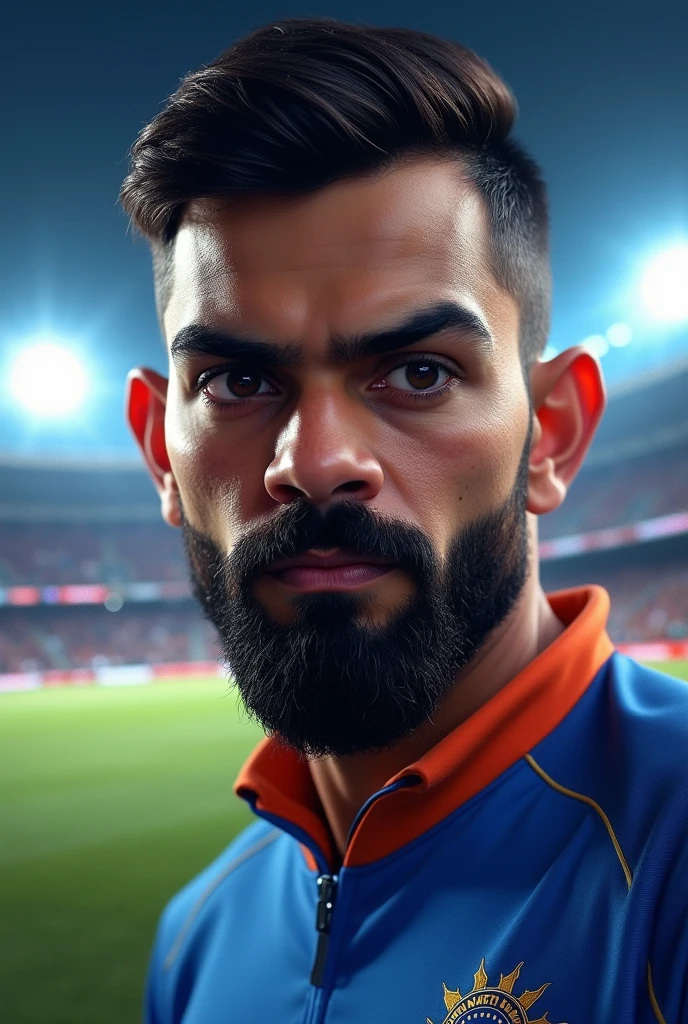 Virat kohli very realistic face image